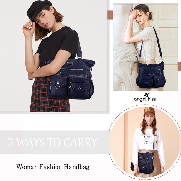 Blue PU Leather Versatile Hobo Bag - Picture 7 of 7